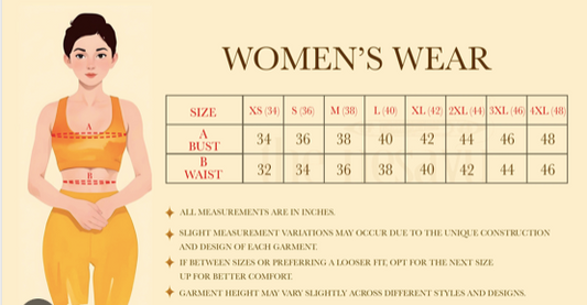 Ethnic Wear Size Guide for Online Shopping – Ethnic by Akshyam