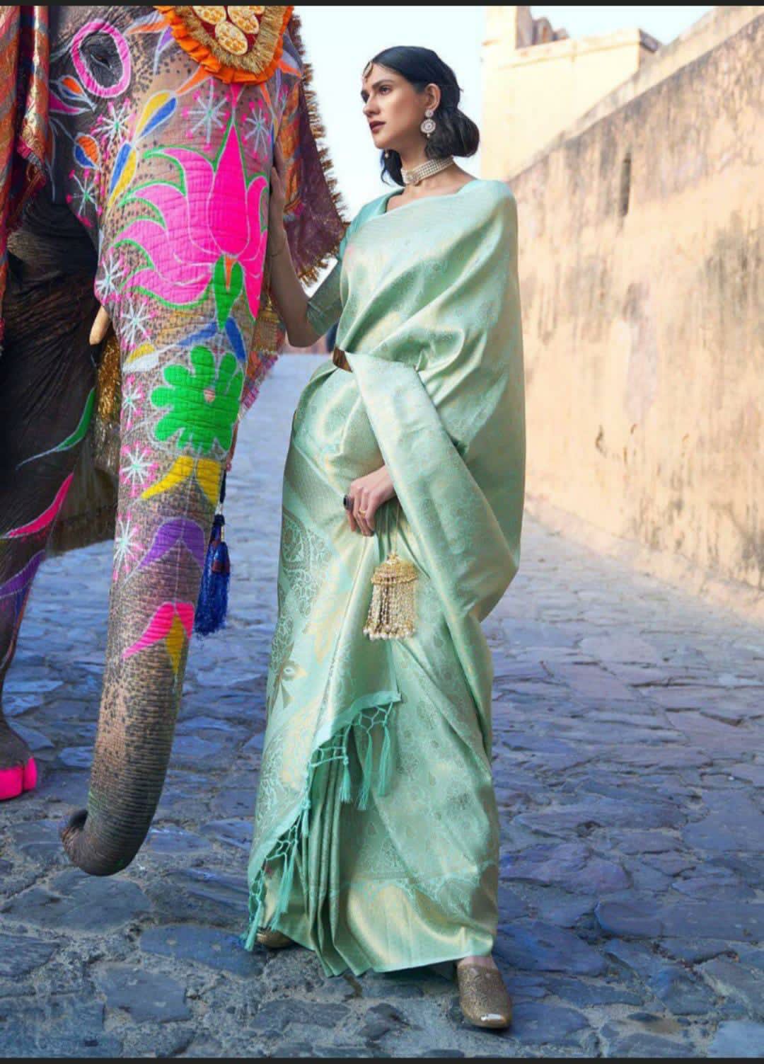 SOFT-LICHI SILK SAREE